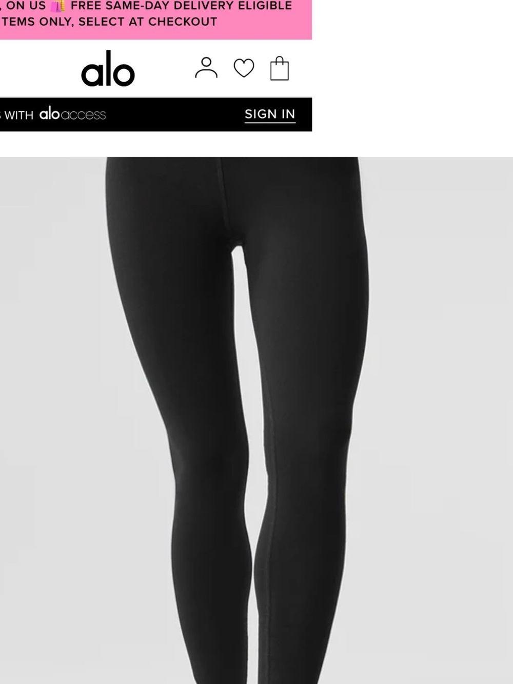 ALO Yoga women' Black High-Waist Leggings